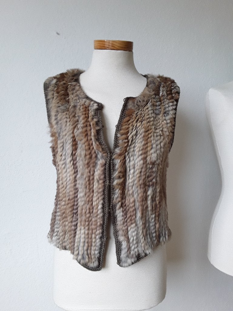 Gilet in bont mt 38, Verzenden, Zo goed als nieuw, Maat 38/40 (M), Bruin