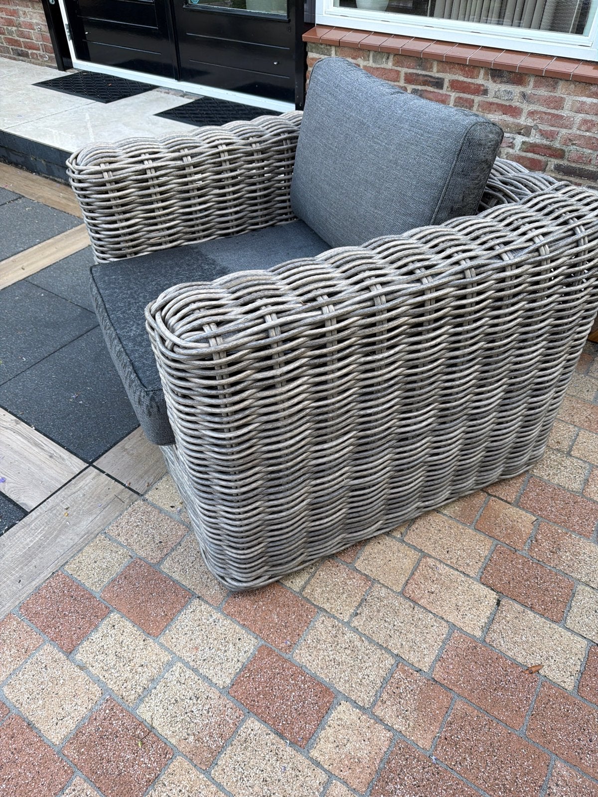 Mooie rotan stoel inclusief kussens, Tuin en Terras, Ophalen, Gebruikt, Rotan