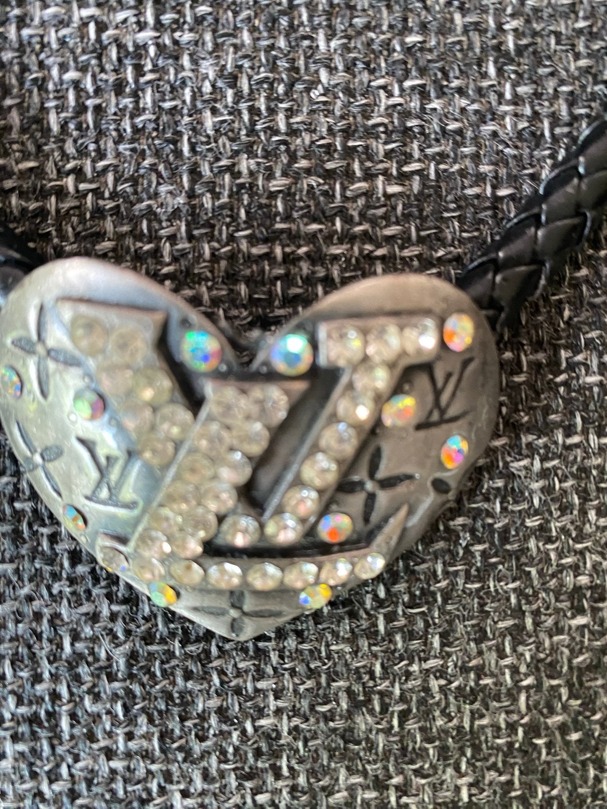 Louis Vuitton ketting, Sieraden, Tassen en Uiterlijk, Kettingen, Gebruikt, Verzenden, Zwart, Overige materialen
