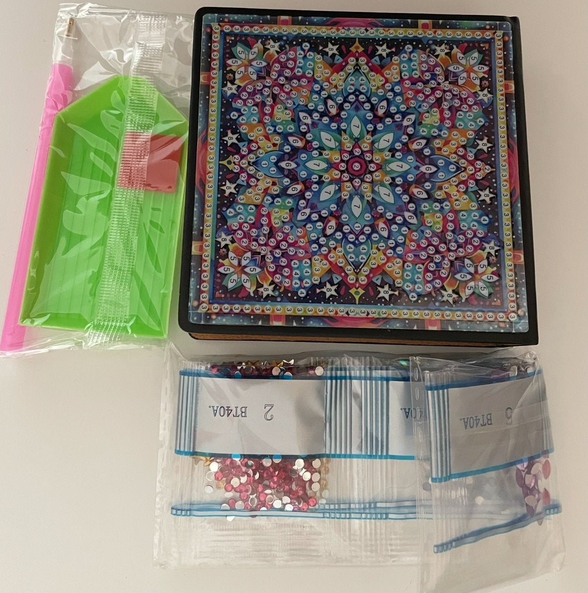 Diamond Painting Mandala Notitieblok met Ronde Steentjes Nie, Abstract, Verzenden, Diamond painting, Nieuw