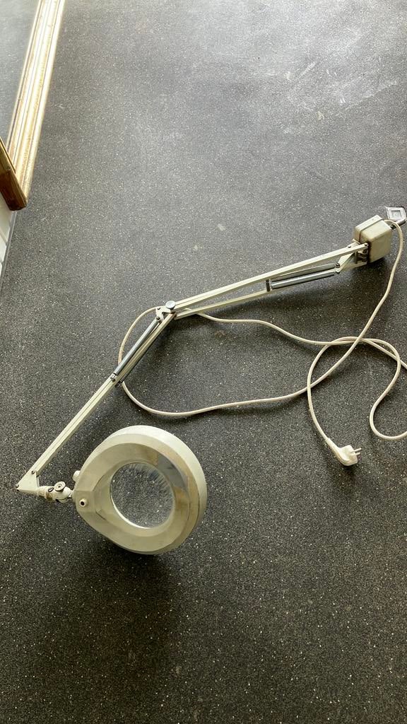 Vintage loeplamp, Ophalen, Gebruikt, Loeplamp
