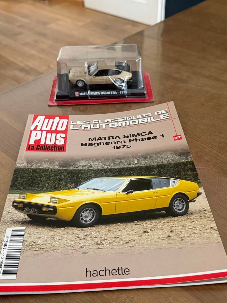 Matra Simca Bagheera 1975 modelauto met magazine, Ophalen of Verzenden, Nieuw, Auto, Overige merken
