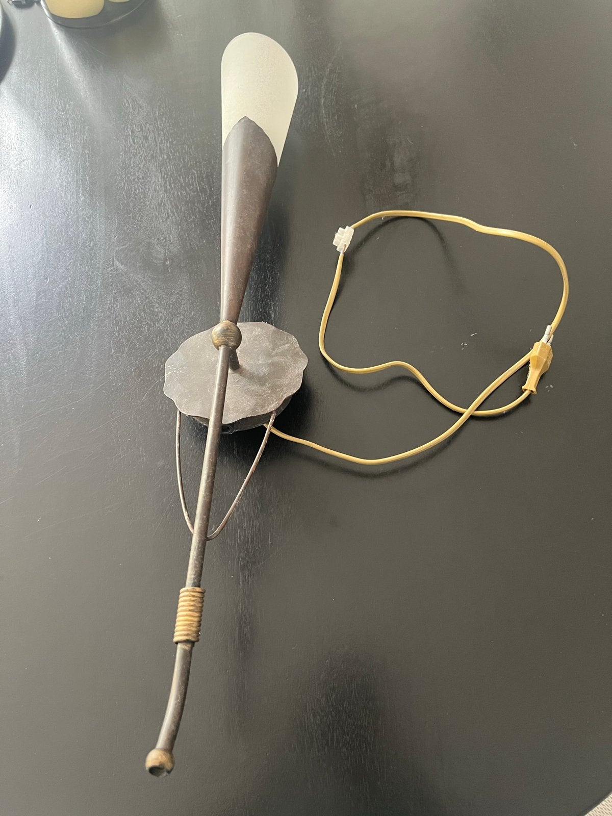 Frantzen wandlamp met E14 fitting - Vintage stijl, Overige merken, Gebruikt, E14 (klein), Bruin