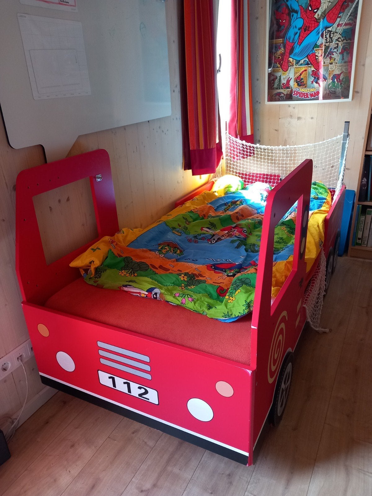Brandweerbed, 200 x 80, Kinderen en Baby's, Kinderkamer | Bedden, Ophalen, Gebruikt, 180 cm of meer, 70 tot 85 cm