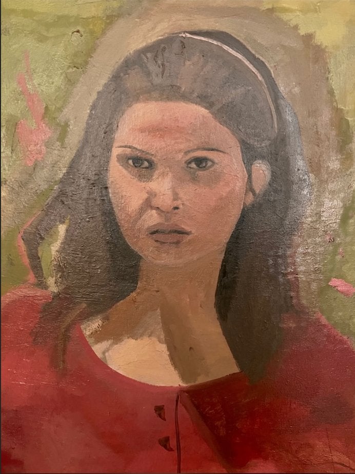 Olieverfschilderij Apollonia – The Godfather – 80 x 40 cm, Doek, Portret of Personen, Ophalen of Verzenden, Olieverf