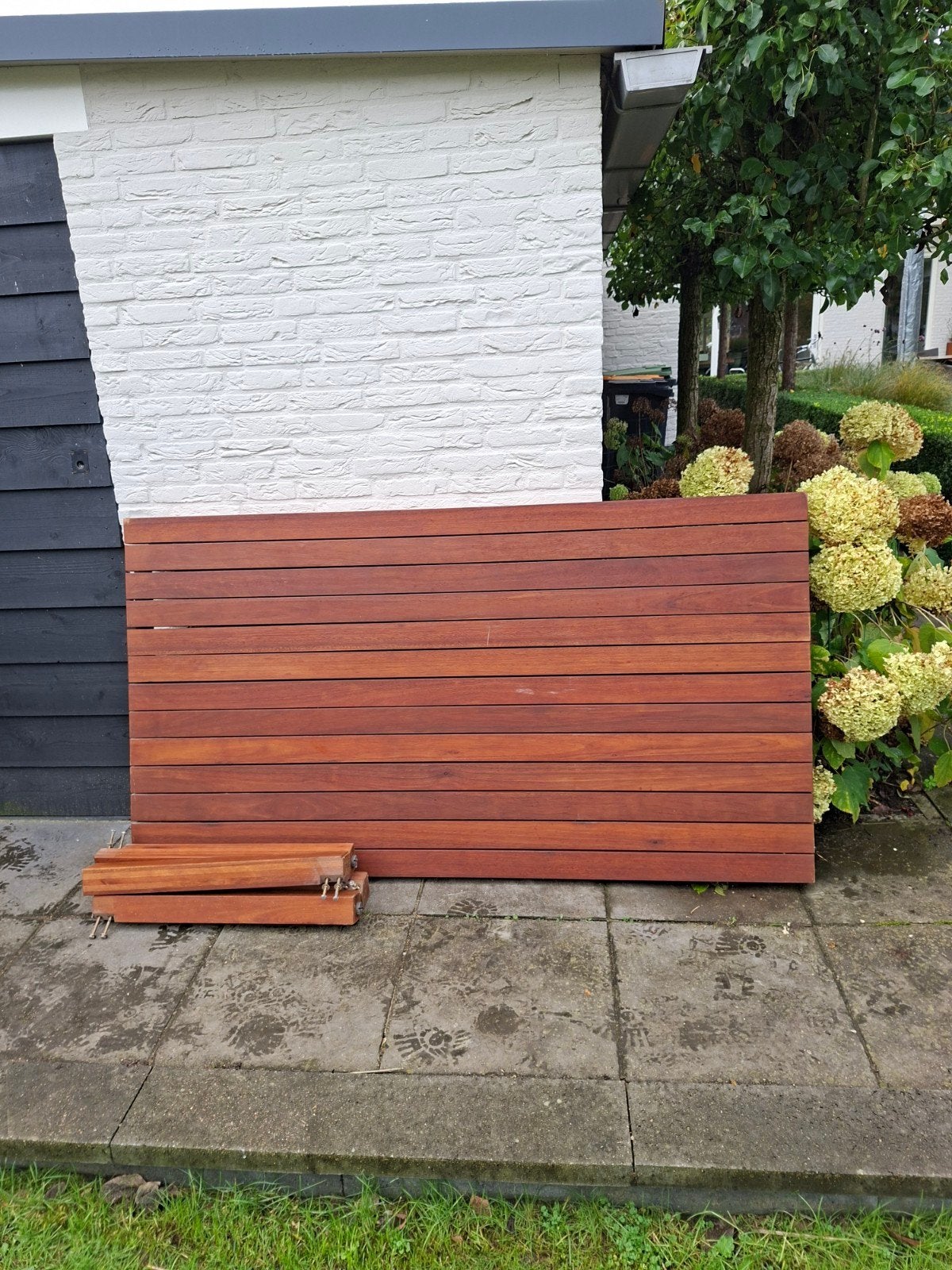 tuintafel  hardhout, Ophalen, Gebruikt, Rechthoekig, Hout
