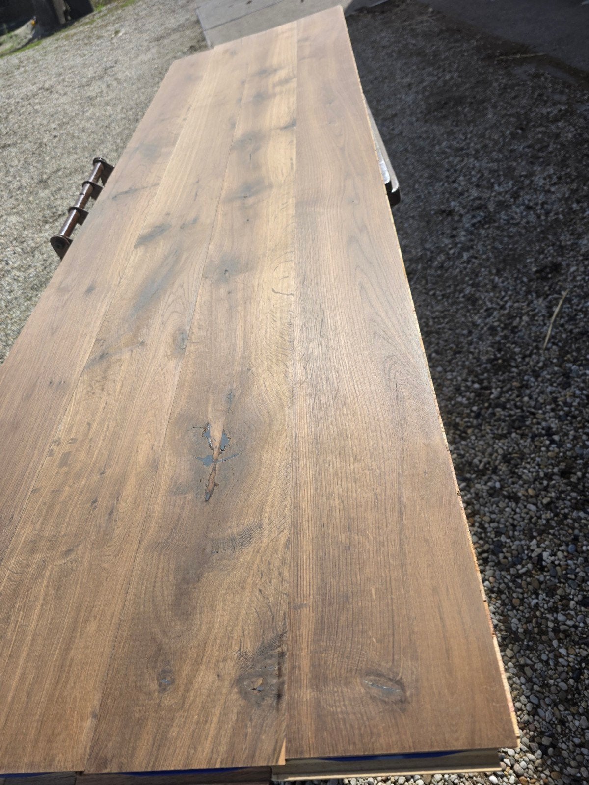 91M2 eiken duo-parket kliksysteem #GESCHUURD#, Gebruikt, 10 m² of meer, 10 tot 30 cm, Hout