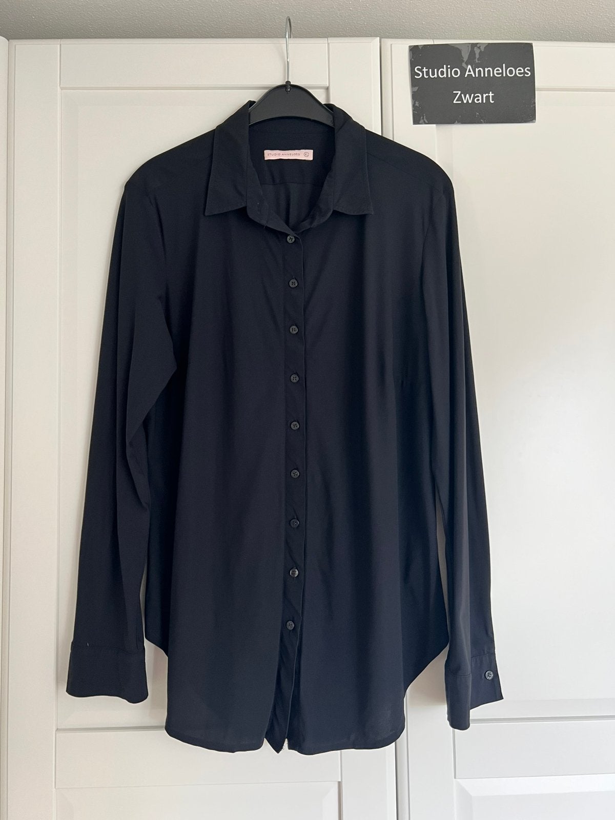 Studio anneloes poppy blouse XL zwart travelstof, Kleding | Dames, Z, Zwart, Maat 46/48 (XL) of groter, Ophalen of Verzenden