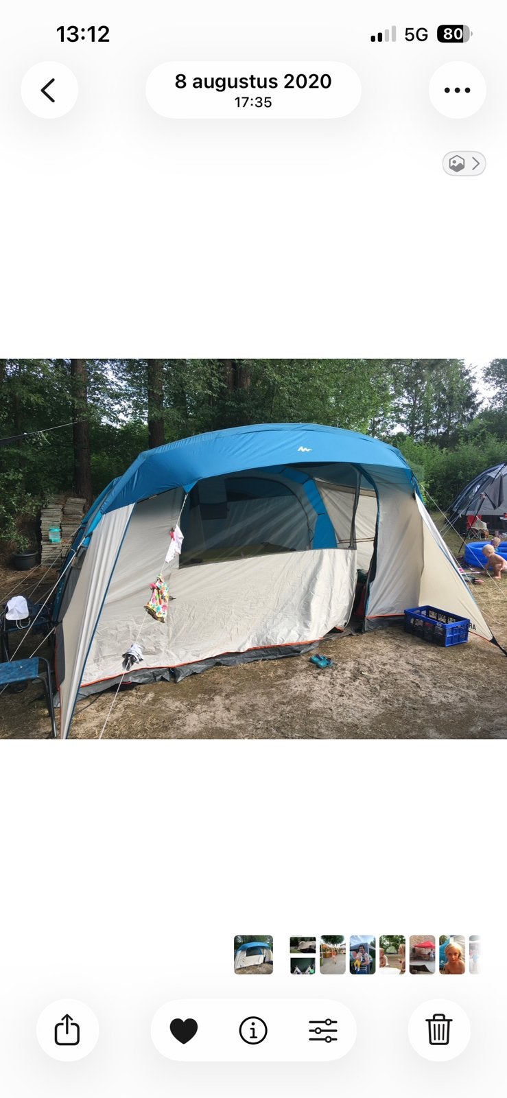 Tent decathlon 4 p gebruikt, Ophalen, Gebruikt, Tot en met 4