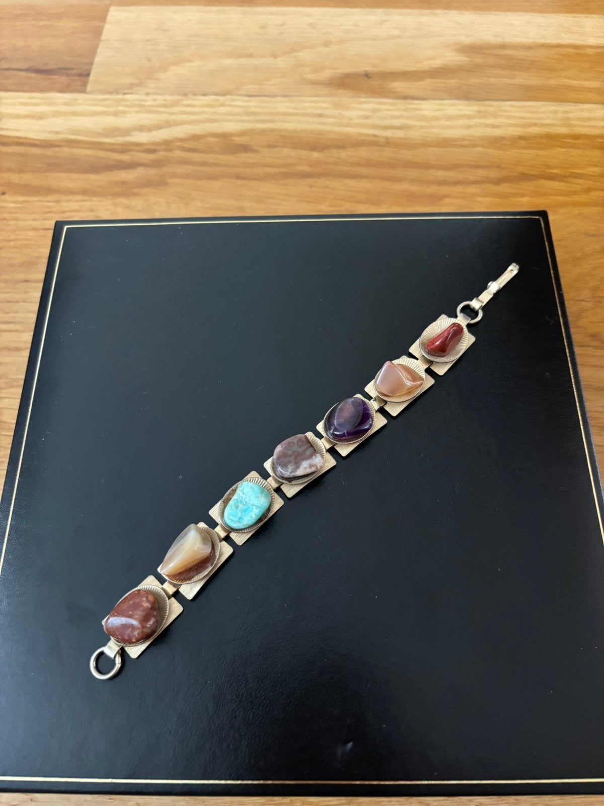 Vintage armband met edelstenen, Ophalen of Verzenden, Zo goed als nieuw