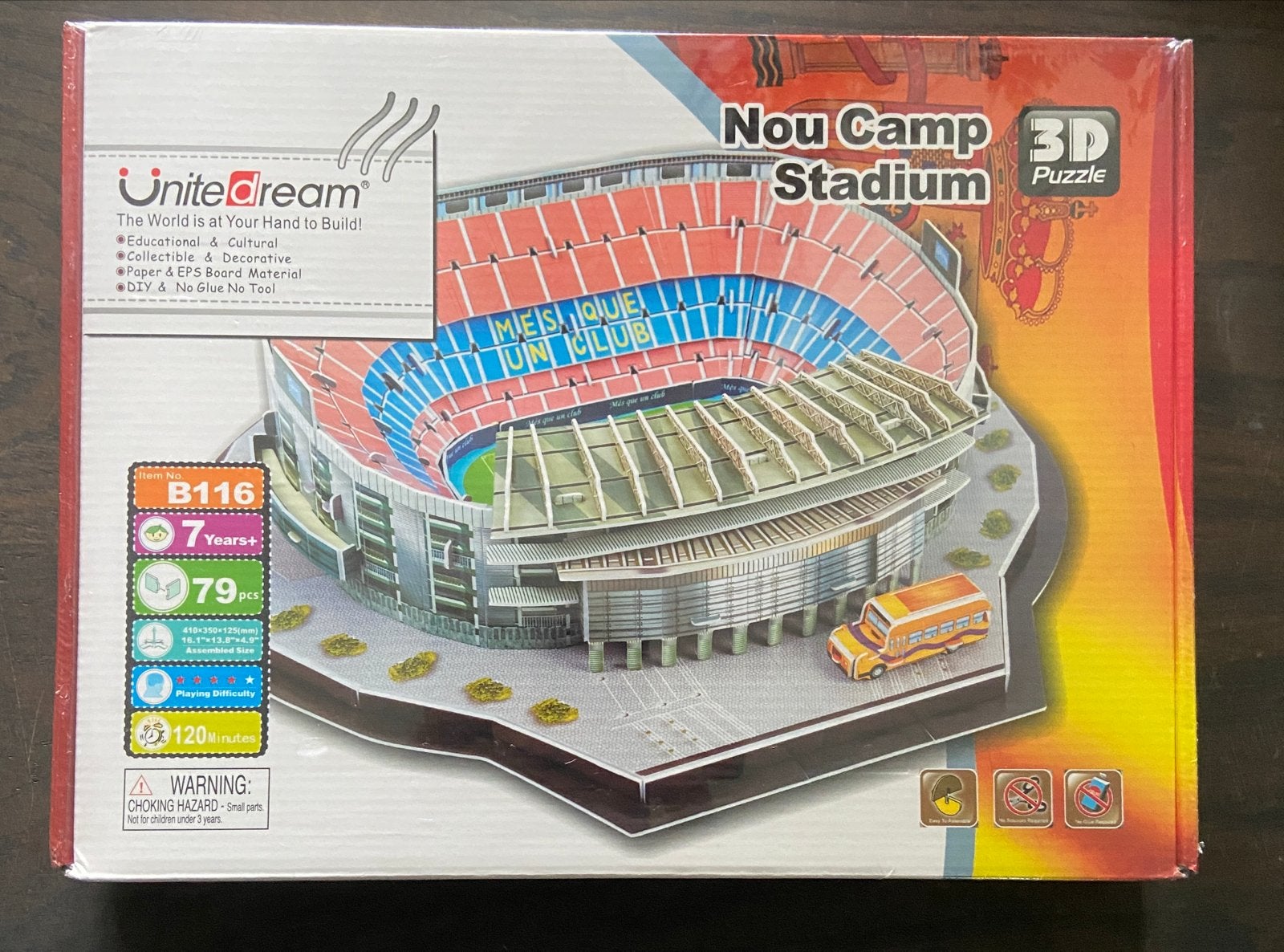 Unite 3D Puzzel Voetbalstadion Nou Camp Barcelona, Ophalen of Verzenden, Buitenlandse clubs, Overige typen
