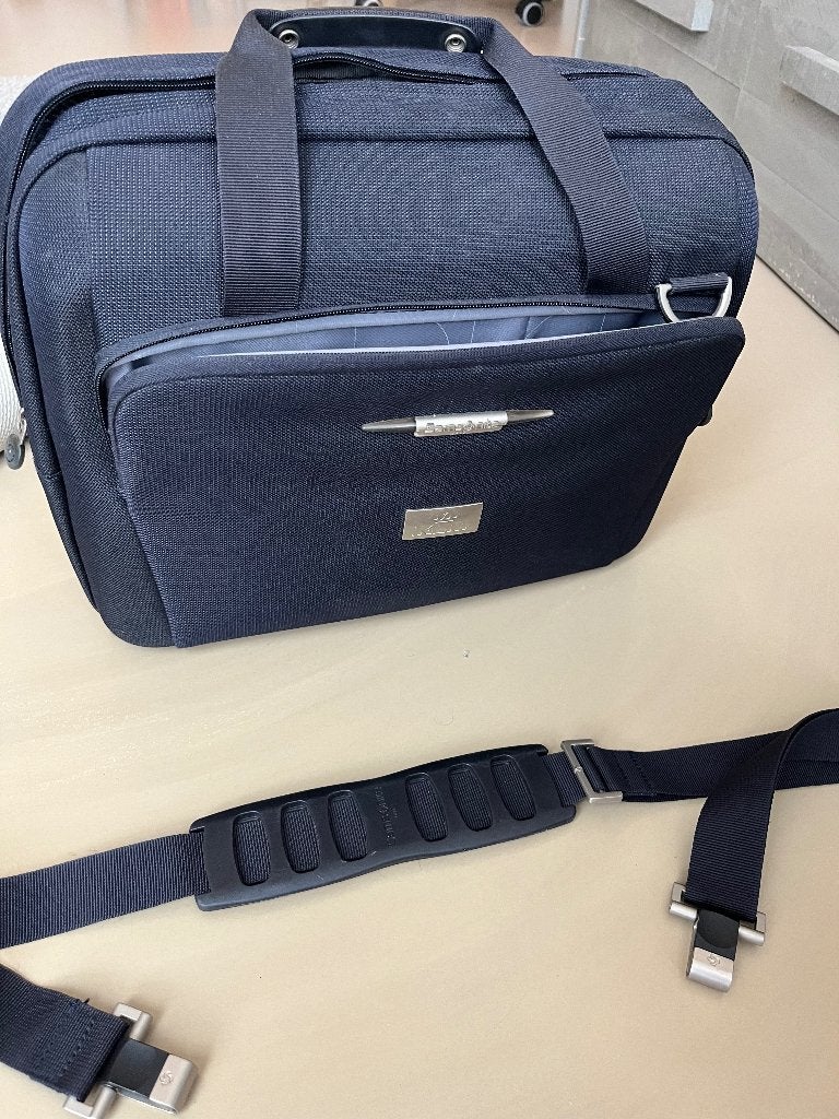 Samsonite handbagage /underseater / stewardessen tas KLM, Ophalen, 40 tot 60 cm, Gebruikt, Blauw