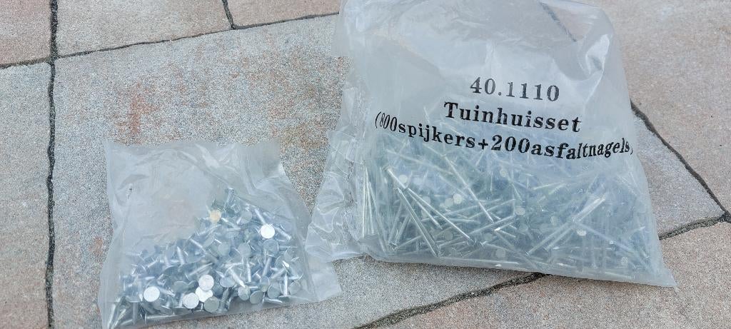 Aluminium profiel, spijkers en asfaltnagels voor tuinhuis, Ophalen, Nieuw