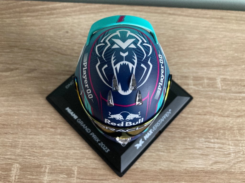 ✅ Max Verstappen 1:4 helm Miami GP 2023 Red Bull Racing RB19, Verzamelen, Automerken, Motoren en Formule 1, Ophalen of Verzenden