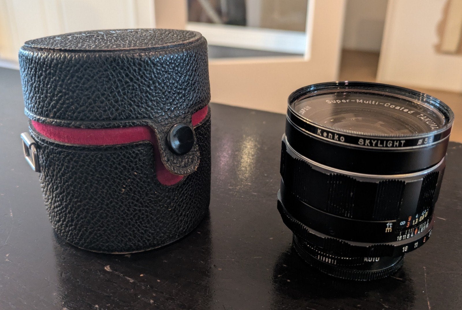 Vintage Kenko Skylight 58mm lens met hoesje, Ophalen of Verzenden, Gebruikt, Overige typen