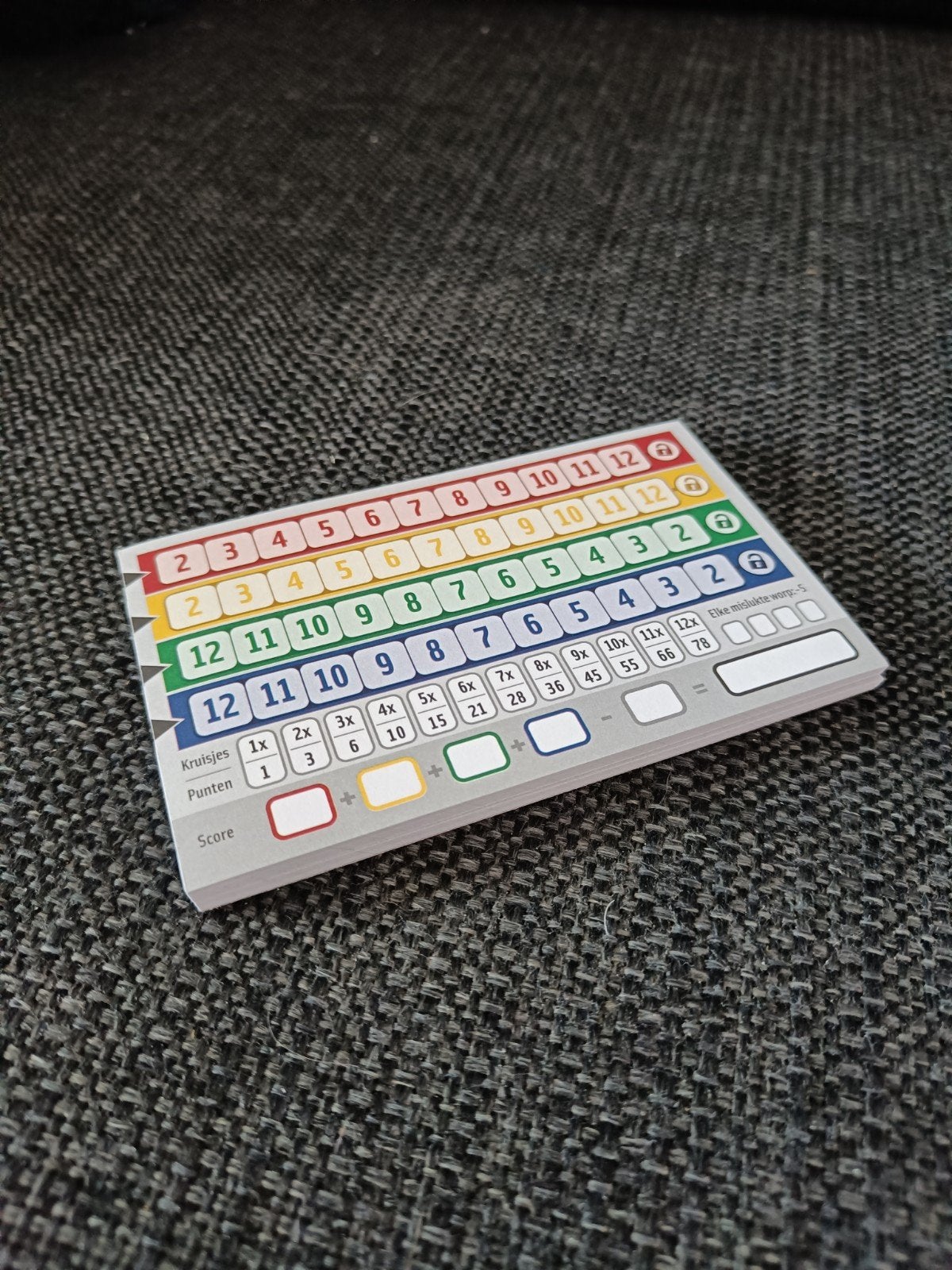Qwixx Scoreblokken - Originele Versie (Extra), Een of twee spelers, Ophalen of Verzenden, Zo goed als nieuw, White Goblin Games