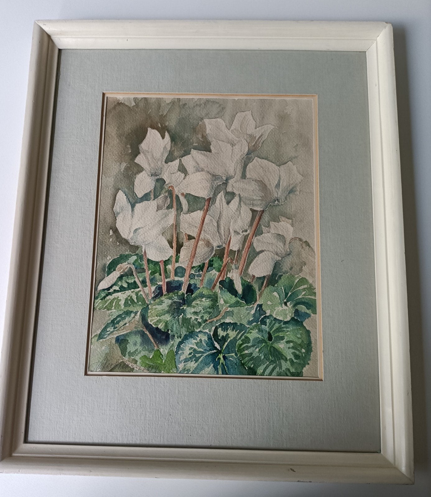 Originele aquarel Jan Verhoeven, gesigneerd, Bloemen, Impressionistisch, Ophalen of Verzenden, Aquarel