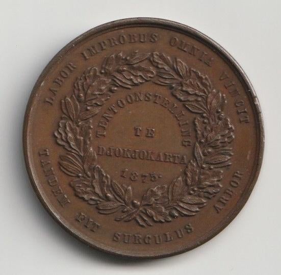 Nederlands-Indië. Medaille Djokjokarta (Yogyakarta) 1875, Ophalen of Verzenden, Brons, Nederland
