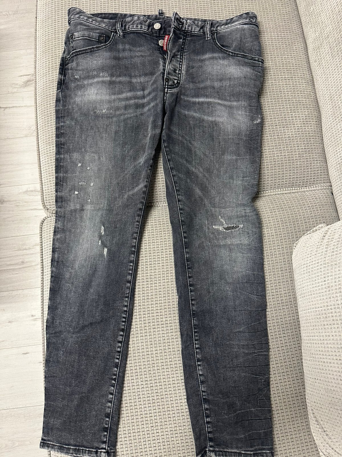 Dsquared2 spijkerbroek, Ophalen of Verzenden, Zo goed als nieuw, Grijs, W36 - W38 (confectie 52/54)