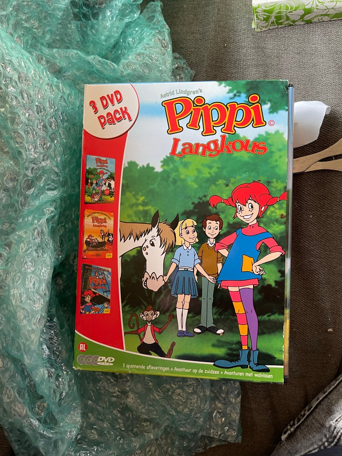 Pippi Langkous 3 DVD Pack - Avontuurlijke Animatie Box, Animatie, Verzamelbox, Alle leeftijden, Zo goed als nieuw