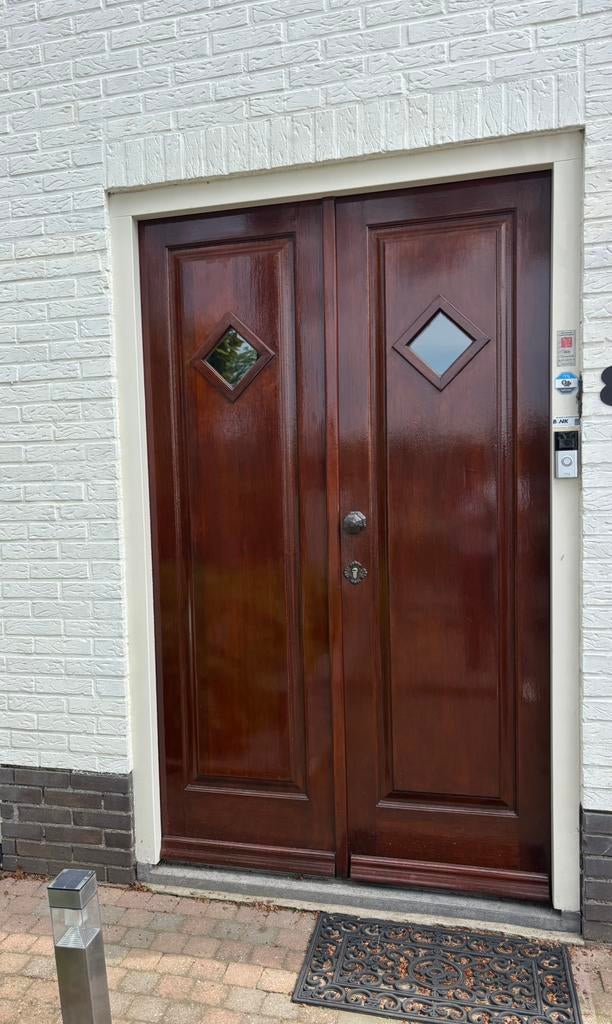 Dubbele voordeur, Ophalen, Gebruikt, 120 cm of meer, Buitendeur