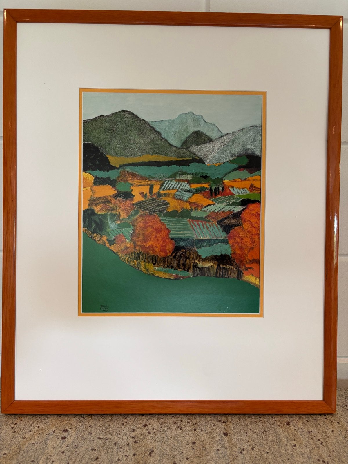 Jeroen Krabbé Landschapsprint 1996, Ophalen, Gedateerd, Expressionistisch, Landschap