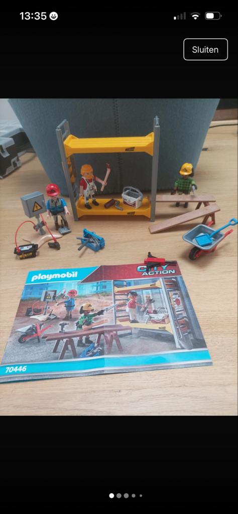 Playmobil City Action Bouwplaats Set 70446, Kinderen en Baby's, Speelgoed | Playmobil, Ophalen of Verzenden, Gebruikt, Complete set