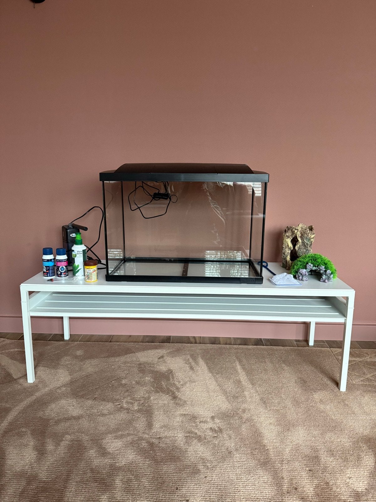 Aquarium start 70 + tafel / extra, Ophalen of Verzenden, Zo goed als nieuw, Leeg aquarium