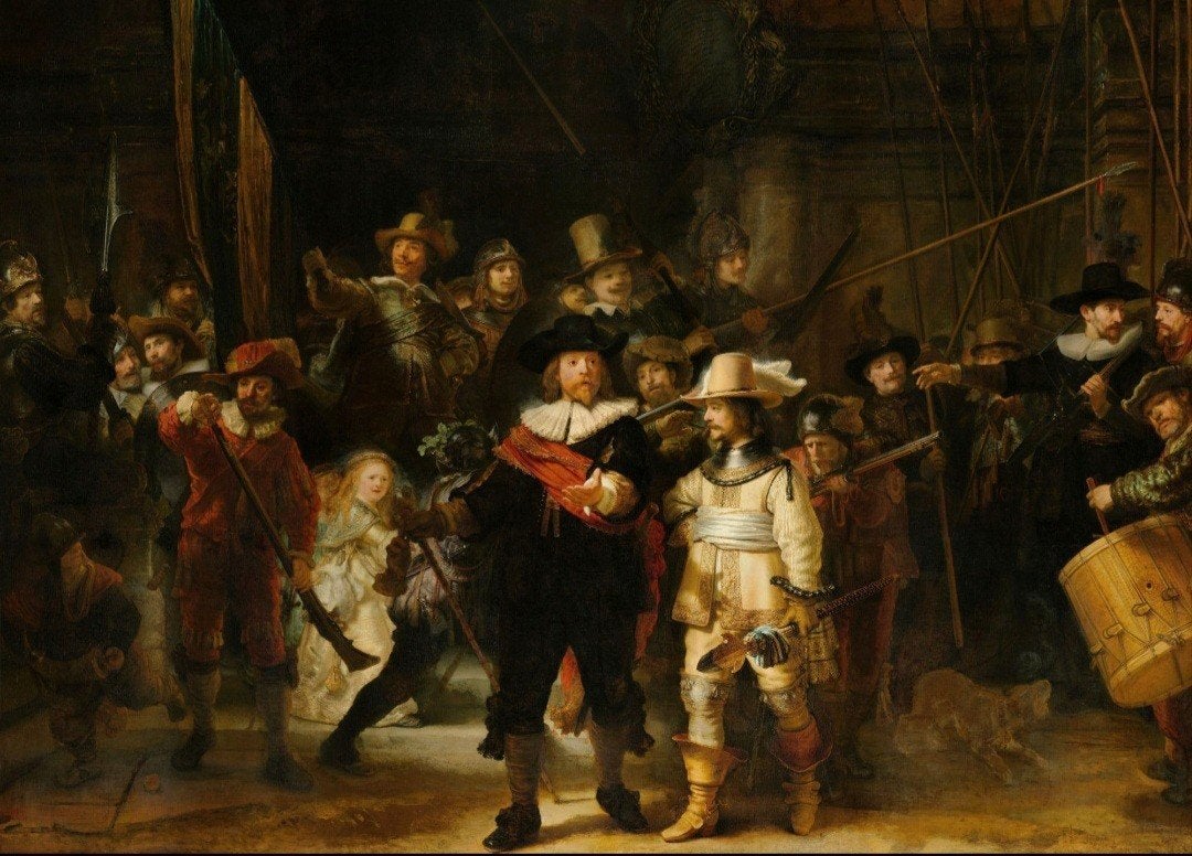 Rembrandt glasschilderij 100x150cm, Portret of Personen, Oud hollands, Overige ondergronden, Ophalen