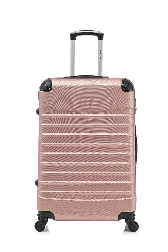 Travelerz Rome L Koffer – 69L – ABS – Roségoud – Cijferslot, Sieraden, Tassen en Uiterlijk, 60 tot 70 cm, Nieuw, Ophalen of Verzenden