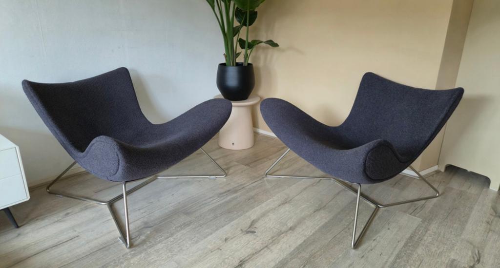 2x BoConcept Imola Low Back Chair, opnieuw bekleed, Huis en Inrichting, Fauteuils, Ophalen, Zo goed als nieuw, 75 tot 100 cm, Stof