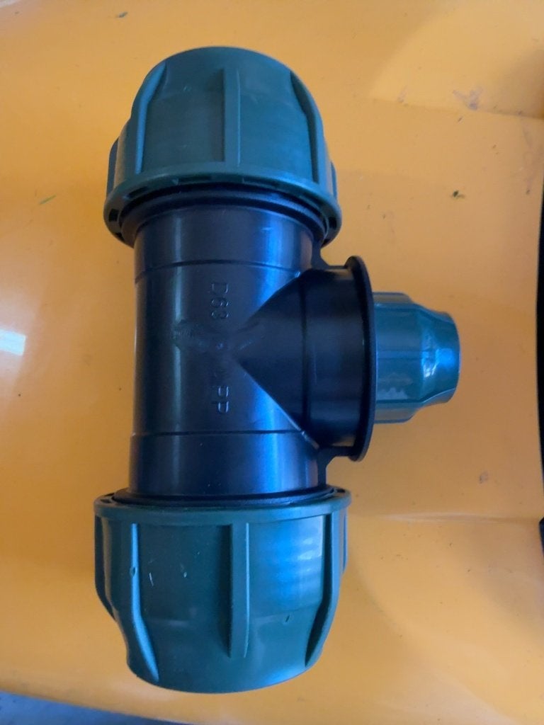 Unidelta PE verloop T-stuk 63 x 32 x 63 – 9 stuks nieuw, Ophalen of Verzenden, Nieuw