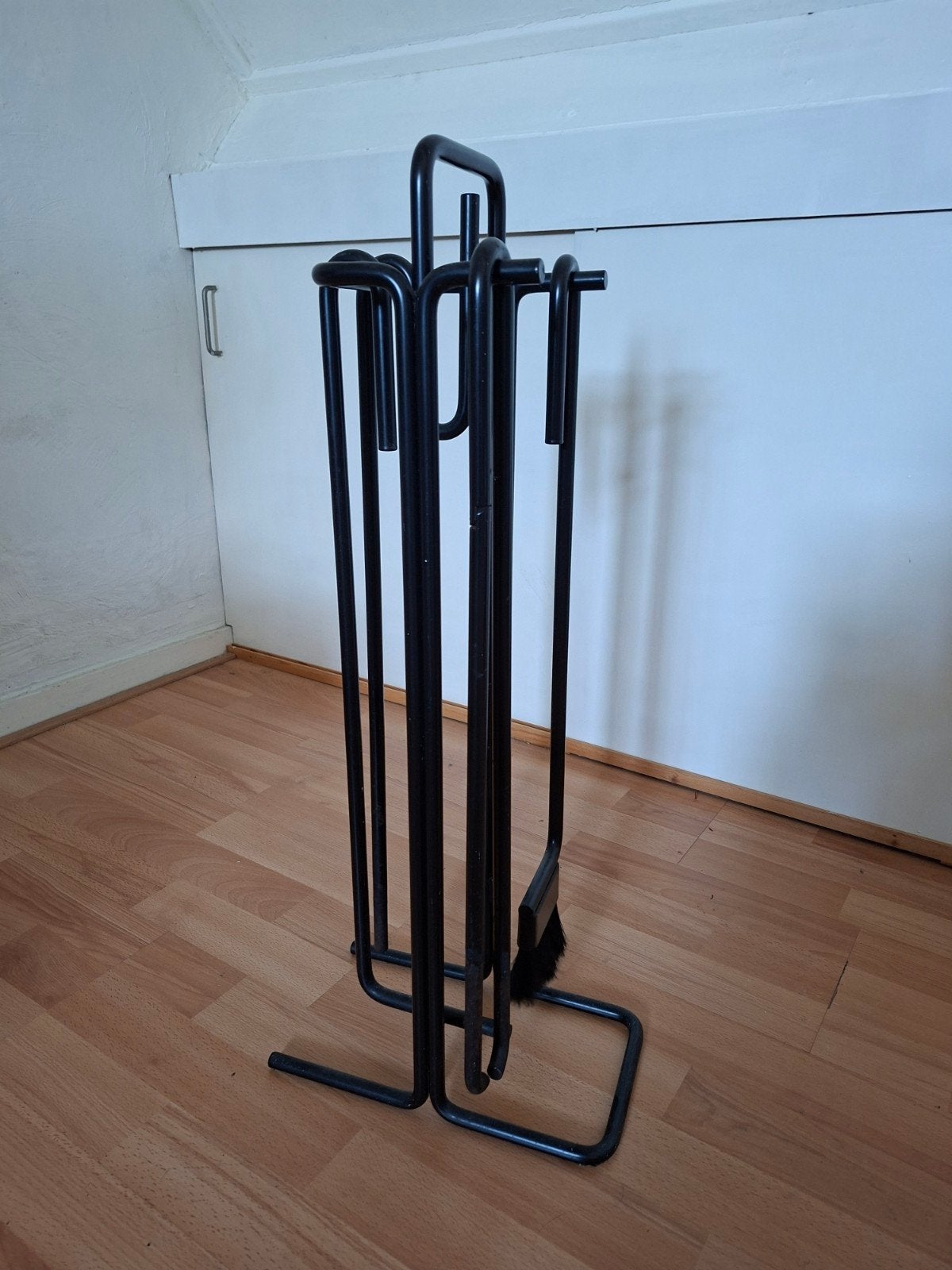 Zwart haardstel Ann Maes 4 accessoires, Huis en Inrichting, Haarden, Ophalen, Gebruikt, Vrijstaande haard, Overige soorten