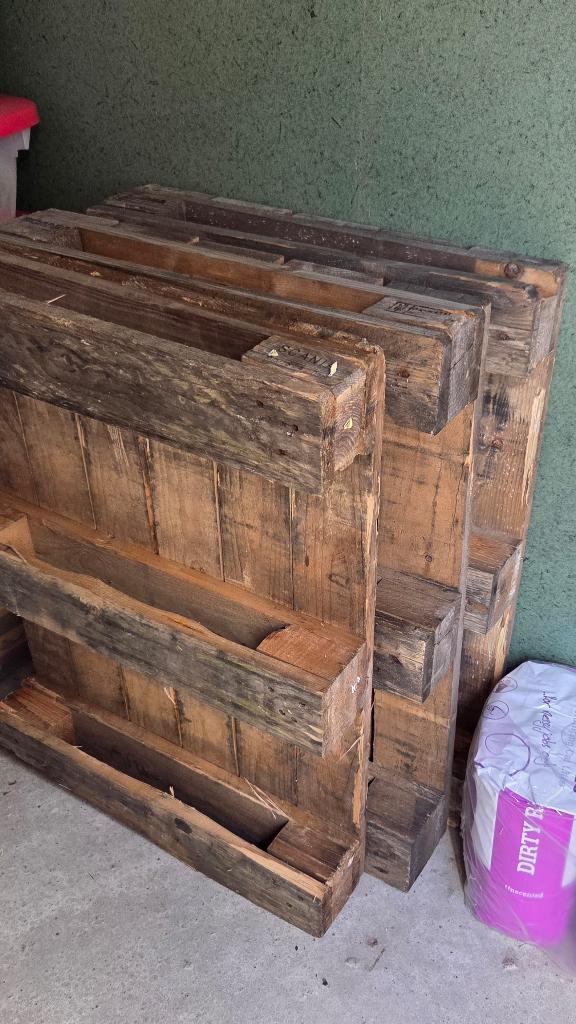 3 houten pallets gratis af te halen, Ophalen, Gebruikt, Pallet, Minder dan 200 cm