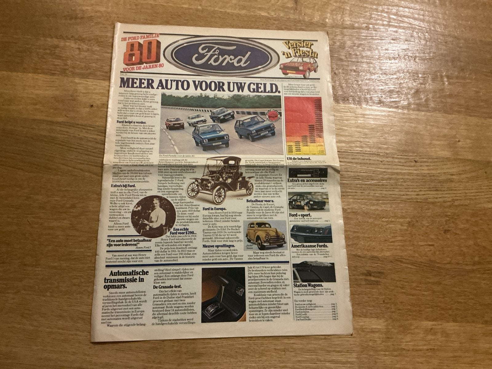 Ford krant 1979- Meer auto voor uw geld, Ophalen of Verzenden, Gelezen, Ford