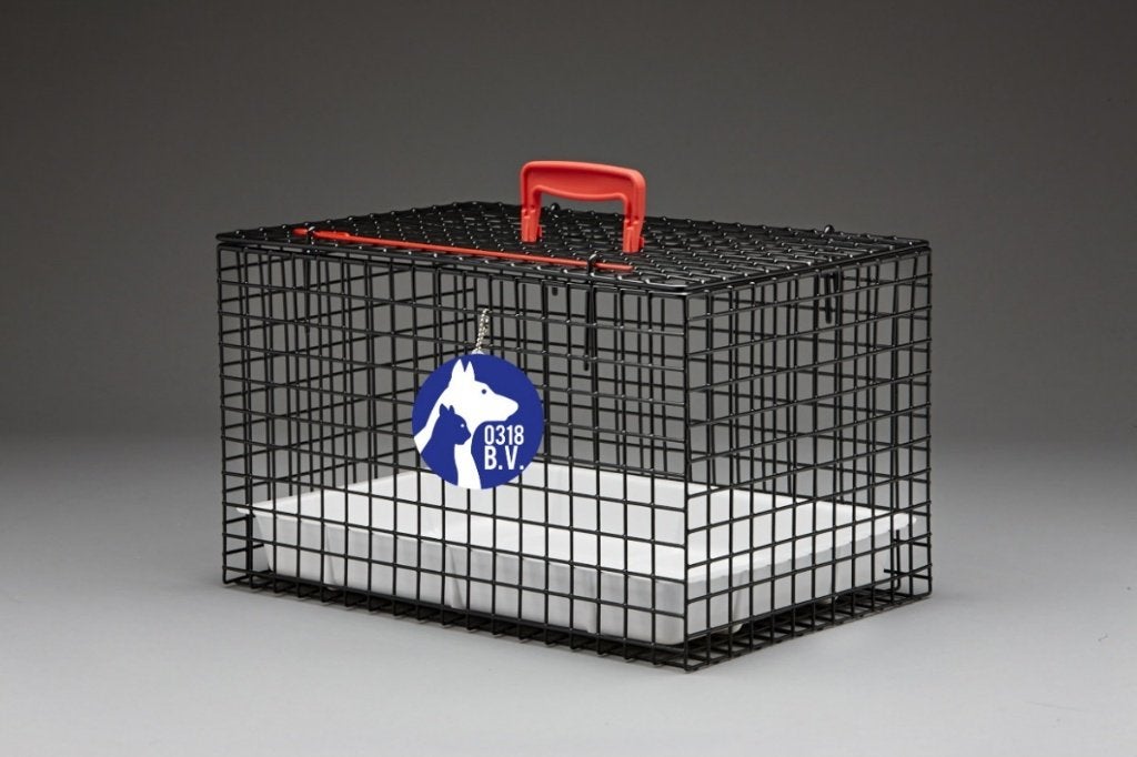 Standaard Draagbare Katten Kooi (Zwart) incl. plastic tray., Ophalen of Verzenden, Nieuw