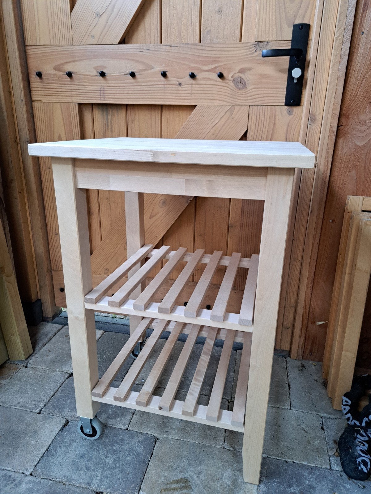 IKEA Bekväm - houten keukentrolley, Hout, IKEA, Keukentrolley, Zo goed als nieuw