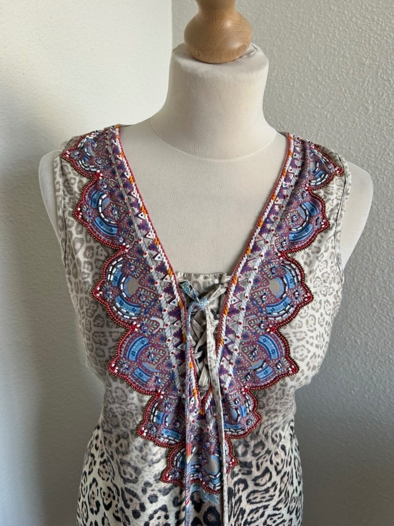 K-design maat XL zomer panter retro jurk 2950, Kleding | Dames, Jurken, K-design, Bruin, Maat 46/48 (XL) of groter, Ophalen of Verzenden