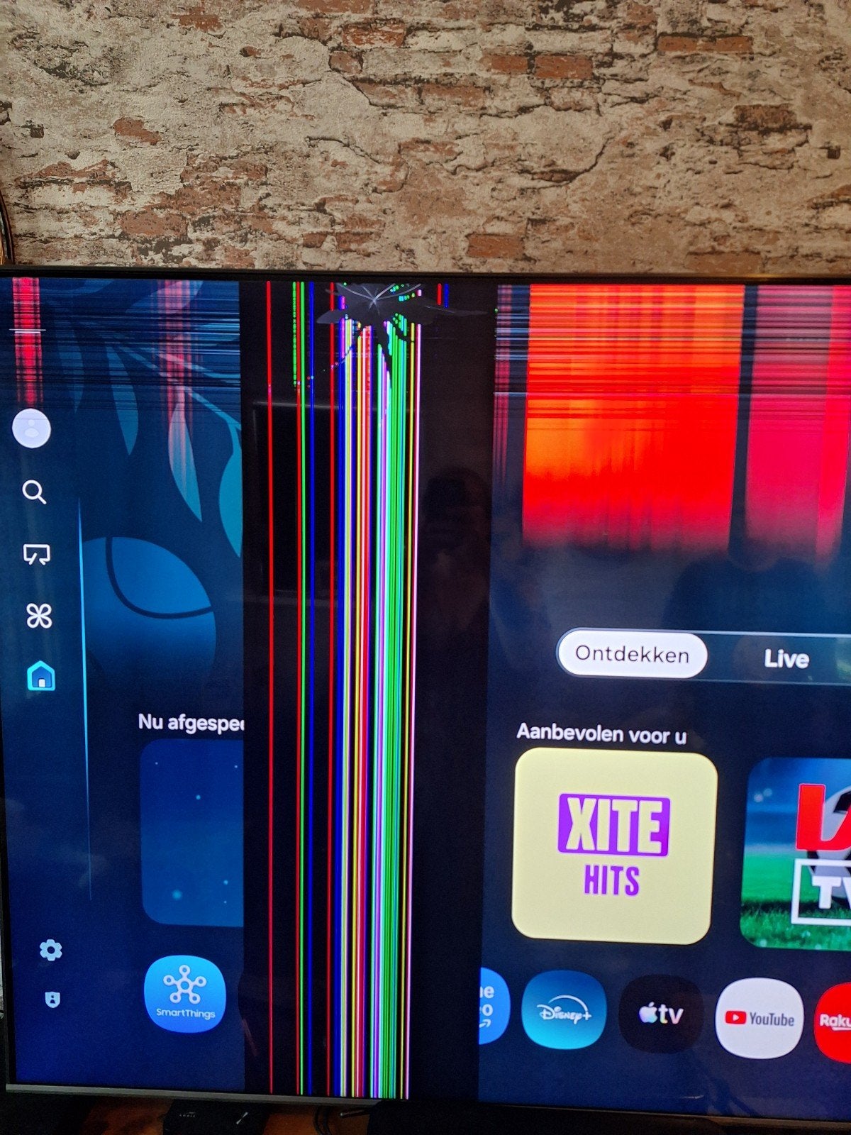 Samsung QLED TV QE75Q74CAT met defect scherm, Audio, Tv en Foto, Televisies, Ophalen, QLED, Samsung, 4k (UHD)