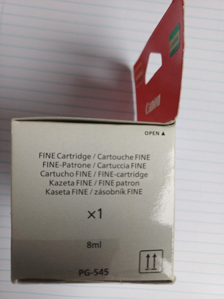 Canon PG-545 Zwarte Inktcartridge - Nieuw in verpakking, Computers en Software, Info@canon.nl, Canon, Cartridge, 30-2, Shimomaruko 3-chome, Ohta-ku, Tokyo 146-8501, Japan