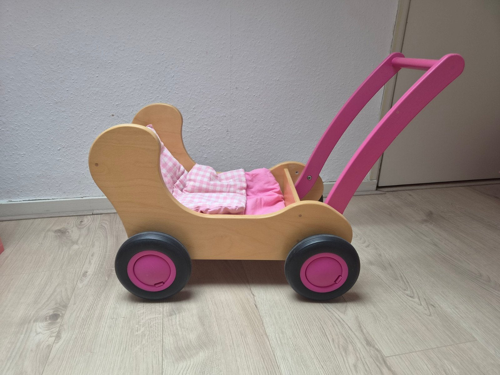 Houten poppenwagen, Ophalen, Zo goed als nieuw, Babypop