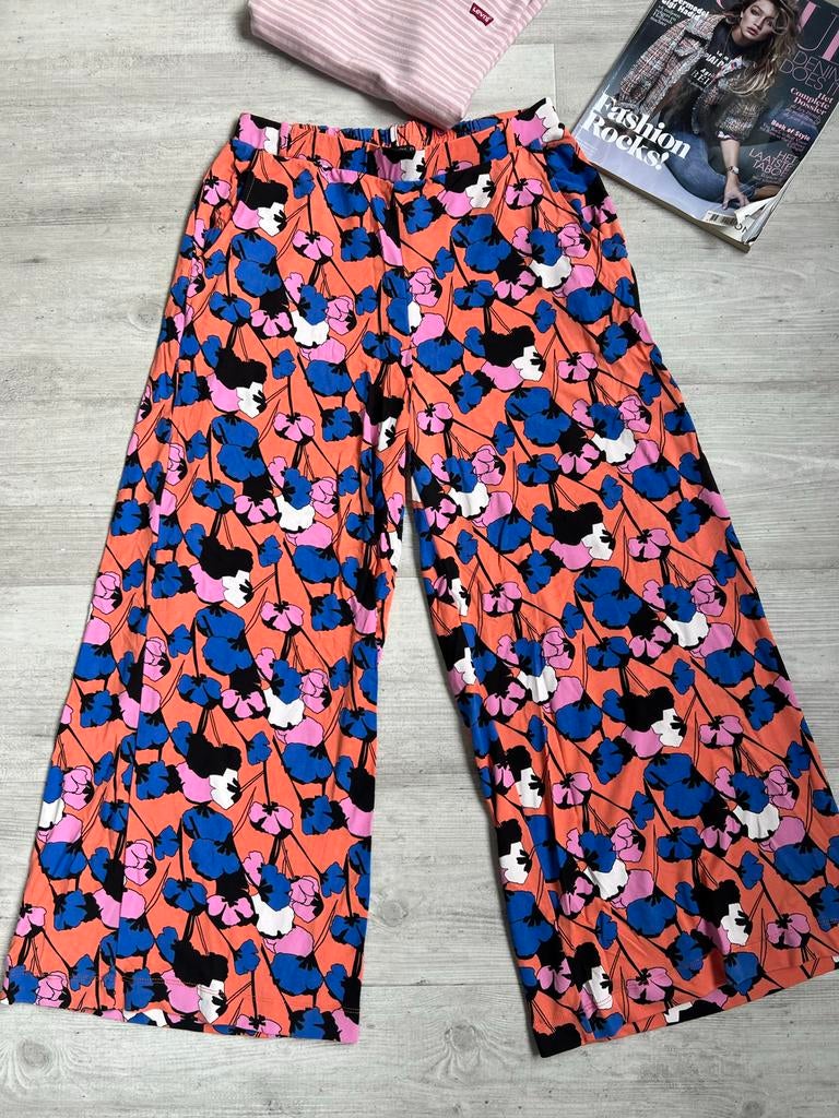 Zilch wijde broek met bloemenprint, elastiek taille, maat S, Eu, Overige kleuren, Eu, Ophalen of Verzenden