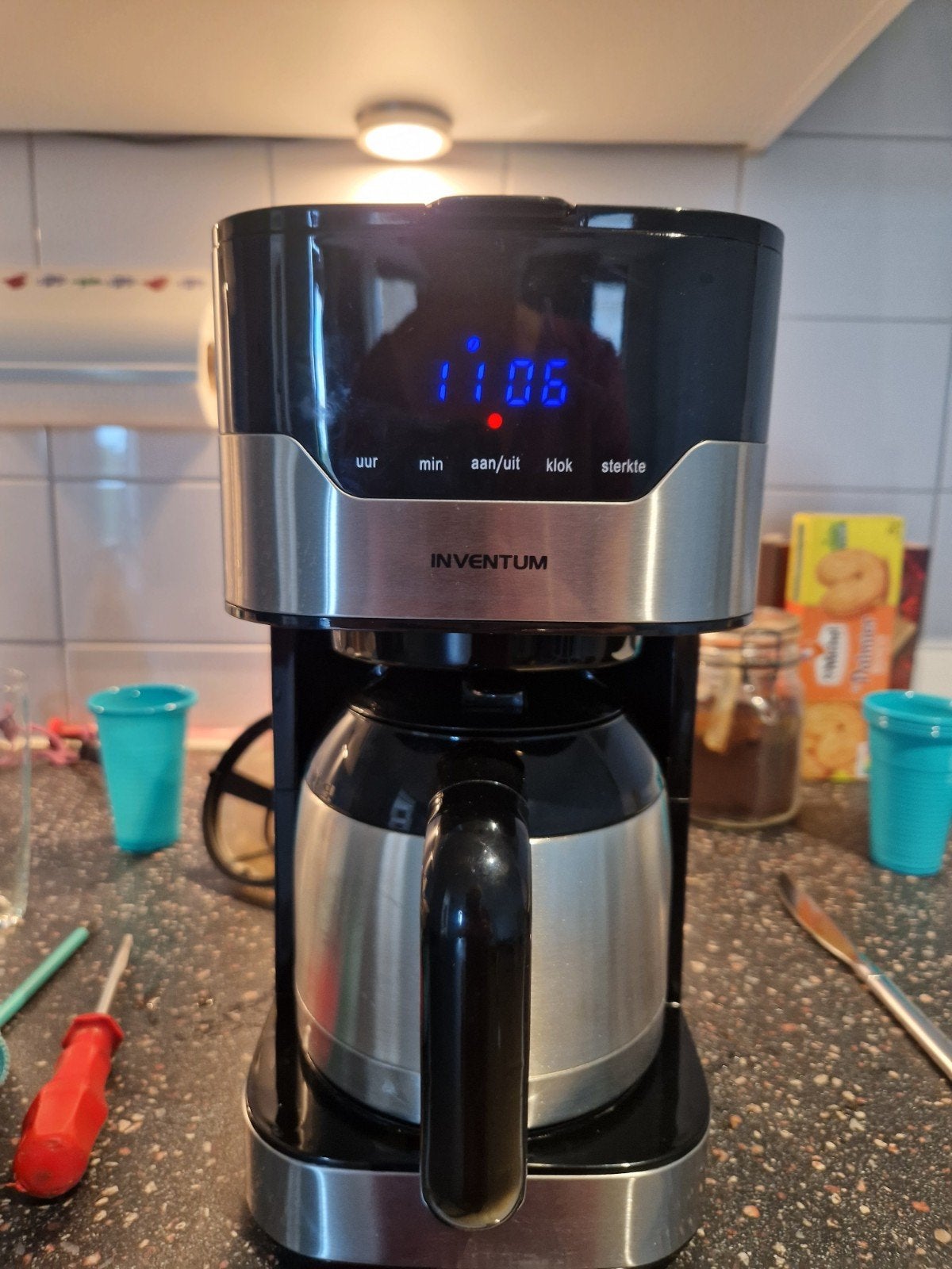 Inventum Koffiezetapparaat met Thermoskan, Witgoed en Apparatuur, Koffiezetapparaten, Ophalen of Verzenden, Zo goed als nieuw