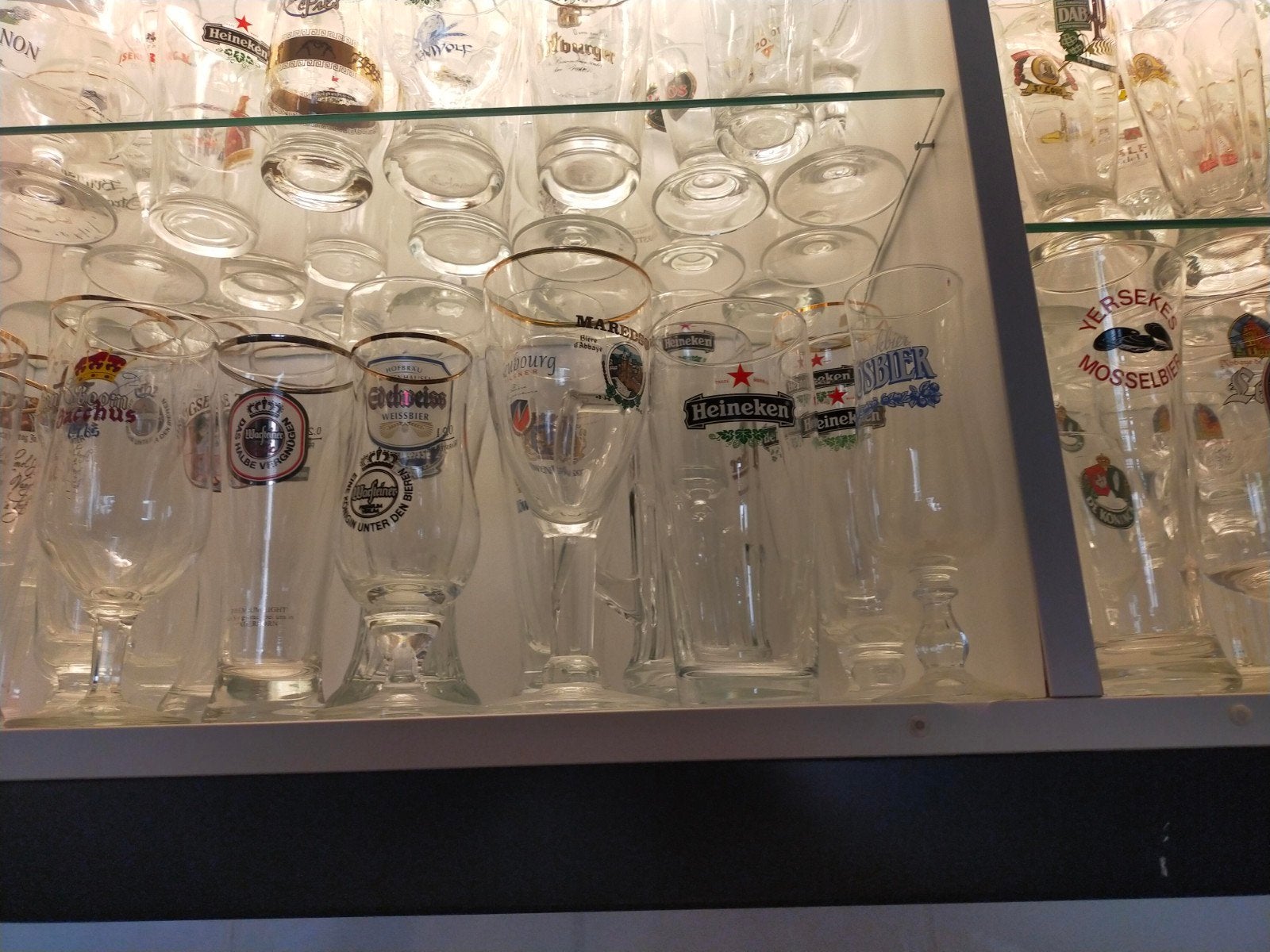 Grote collectie bierglazen van diverse merken, Ophalen of Verzenden, Gebruikt