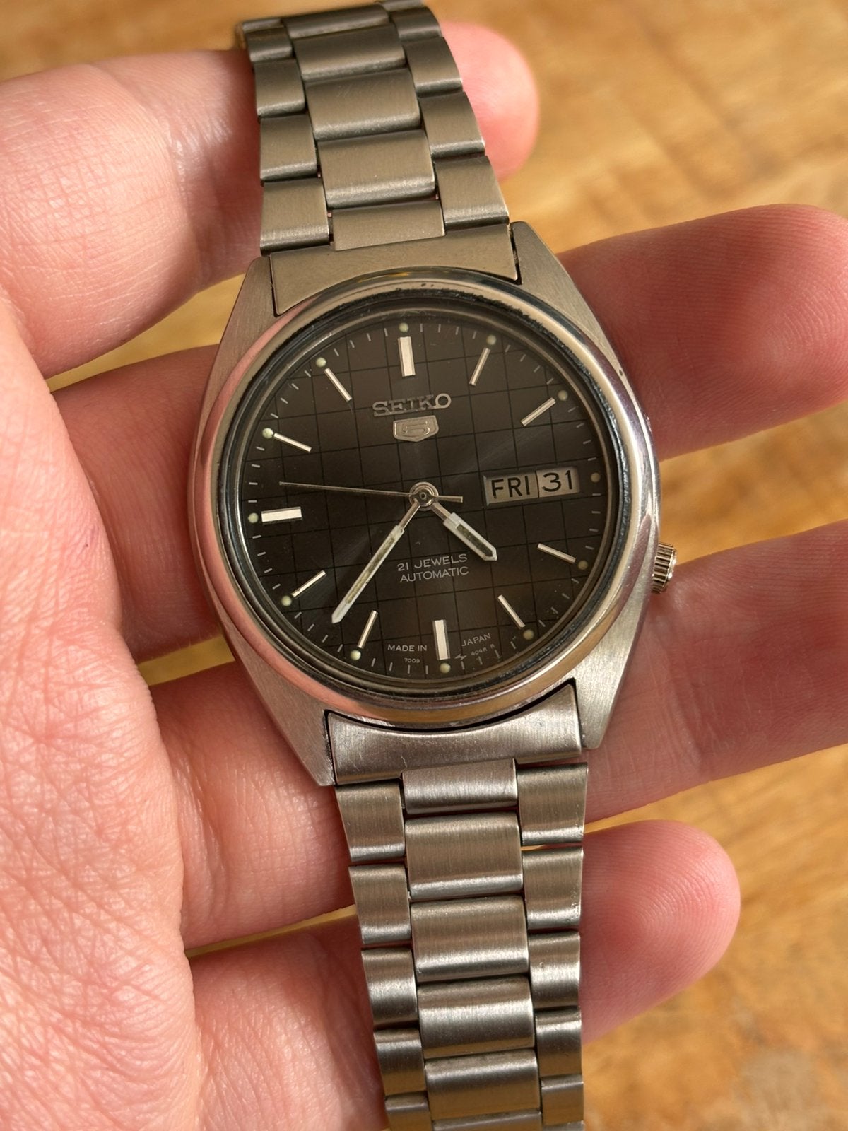 Seiko 5 Ref. 7009-8310, Gebruikt, Staal, Polshorloge, Ophalen of Verzenden