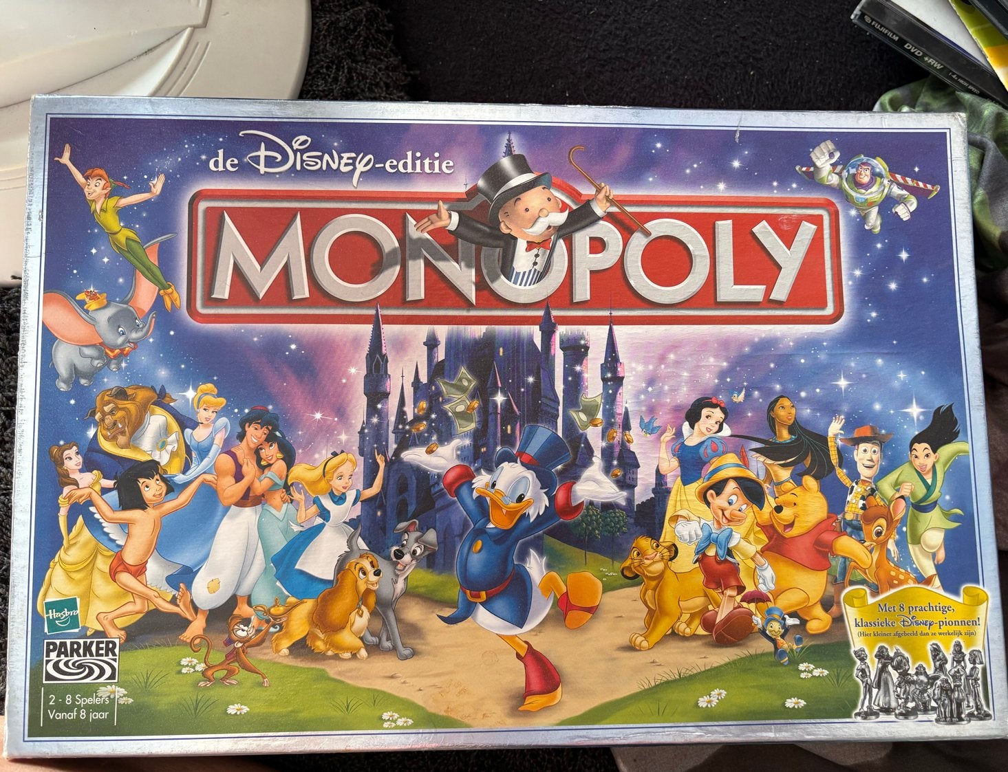 Disney Monopoly - Bord doormidden, Drie of vier spelers, Ophalen, Gebruikt