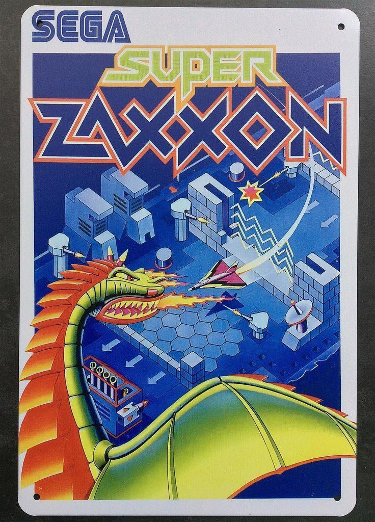 super ZAXXON Metalen Wandbord Poster Sega, Verzenden, 1 speler, Nieuw, Vanaf 3 jaar