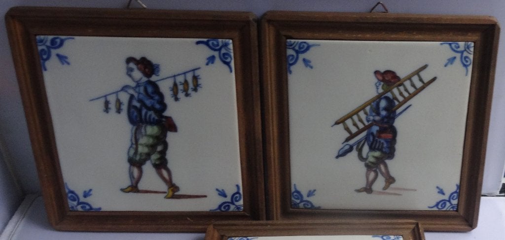 TWEE BEROEPEN TEGELS * Harlingen *, Antiek en Kunst, Verzenden