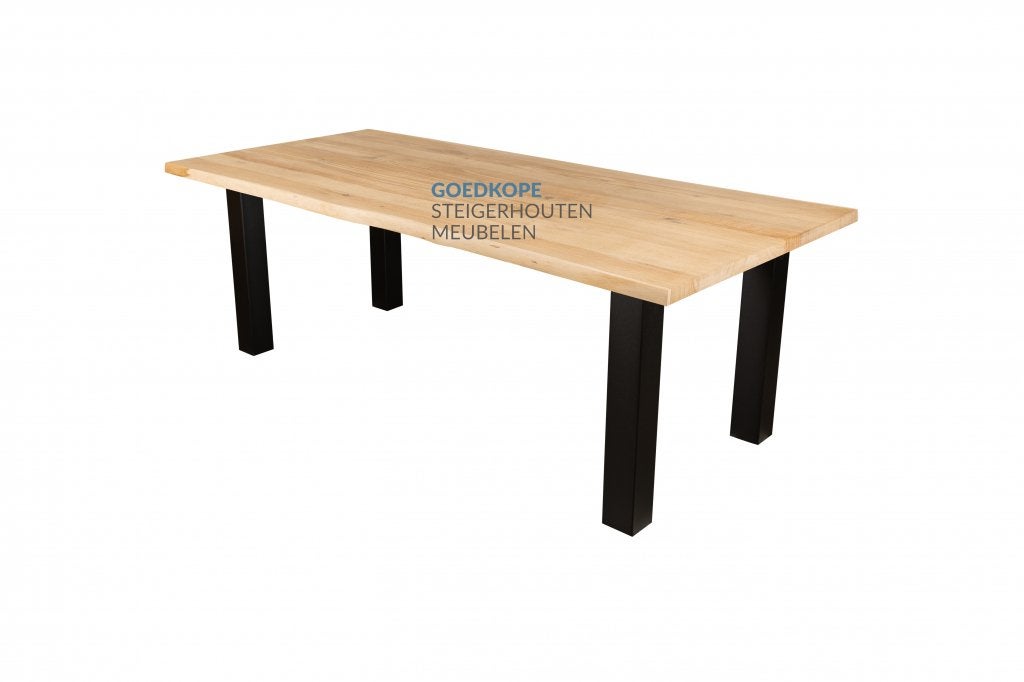 Boomstamtafel Eiken Eiken tafelblad Eiken tafel, Niet ingevuld, 100 tot 150 cm, Nieuw, Ophalen of Verzenden