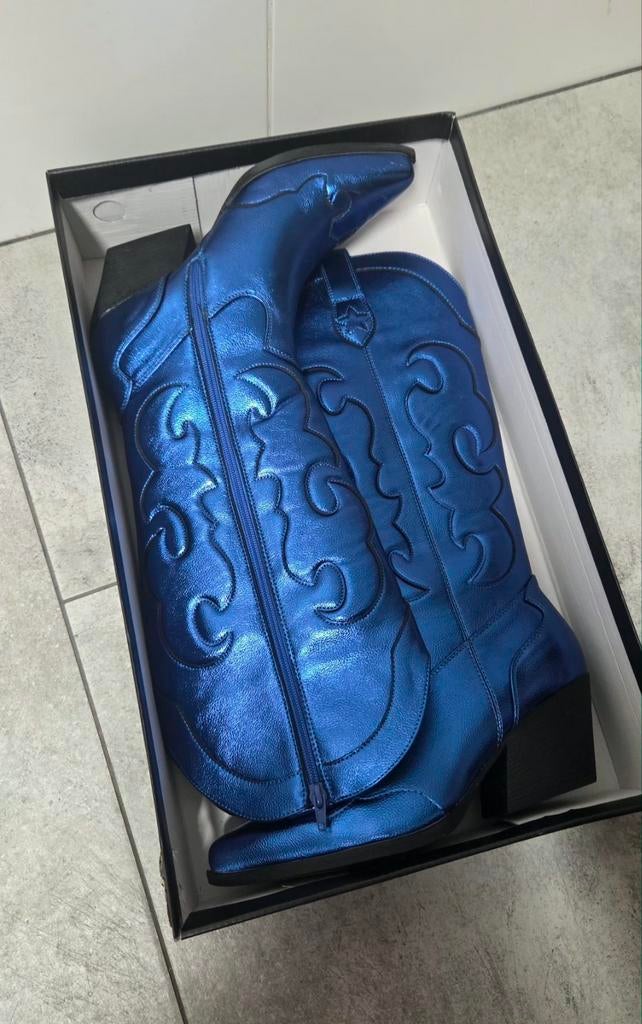 NIEUWE blauwe cowboy laarzen maat 43 Most wanted, Hoge laarzen, Blauw, Nieuw, Ophalen of Verzenden